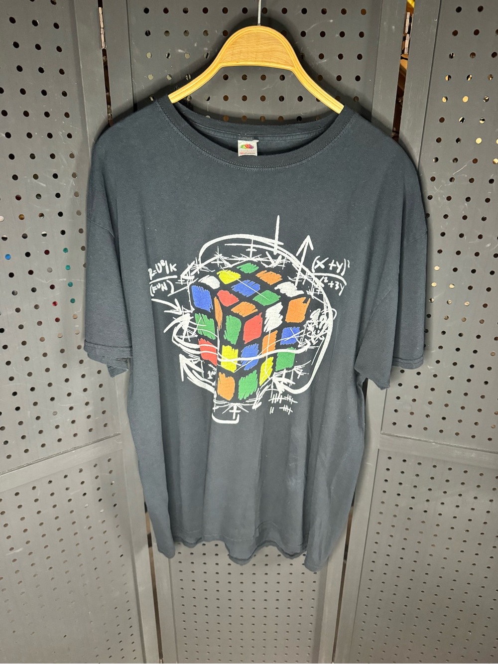 Black Graphic Rubik's Cube Tee - Men